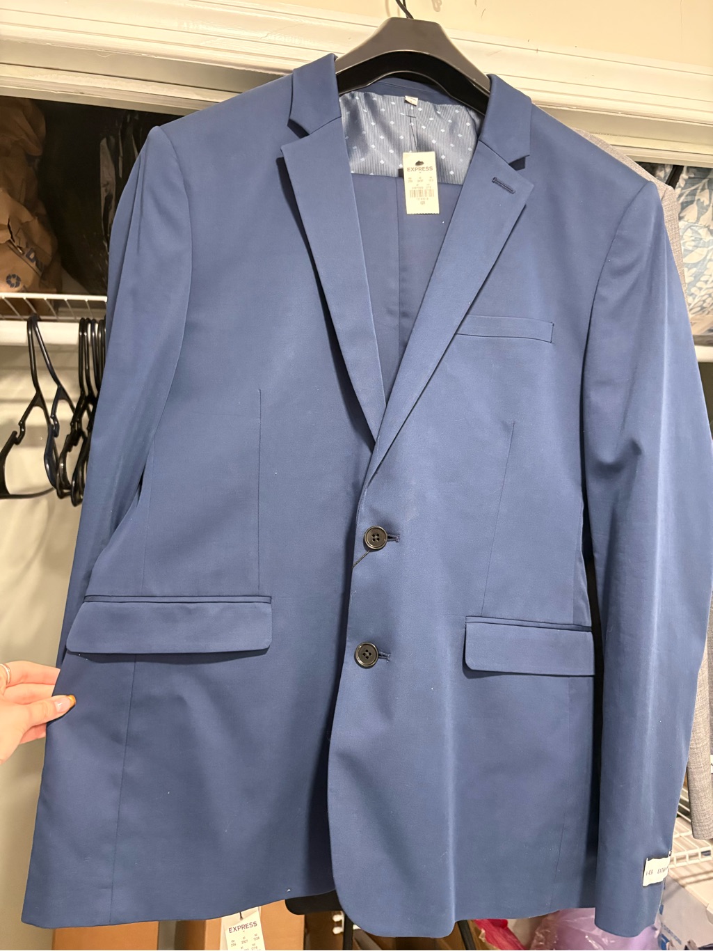 Express Menâs Blue Two-Button Blazer And Pants